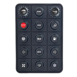 Teclado CAN Link de 15 botones + 2 codificadores rotatorios